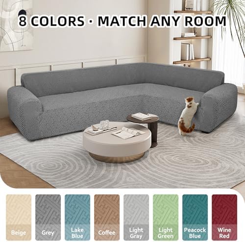 Stretchy L Shape Sofa Cover for Sectional Couch