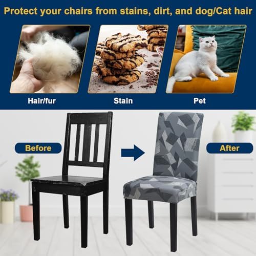 Fafua Stretch Dining Chair Covers Set of 6 for Home Hotel Banquet