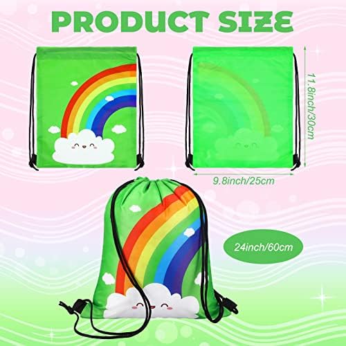 Ferraycle 24 Pcs Rainbow Party Favor Bags
