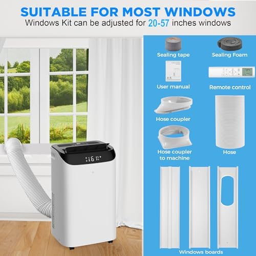 14000 BTU Portable AC with 3-in-1 Cooling Dehumidify Fan