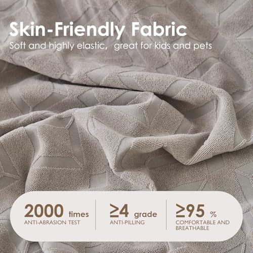 Genina Waterproof Stretch Sofa Cushion Covers with Elastic Bottom for Backrest