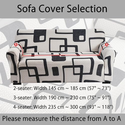 Ausing Stretch Sofa Cover with Plaid Pattern