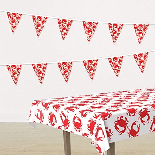Beistle Nautical Crab Pennant Banner Luau Decorations