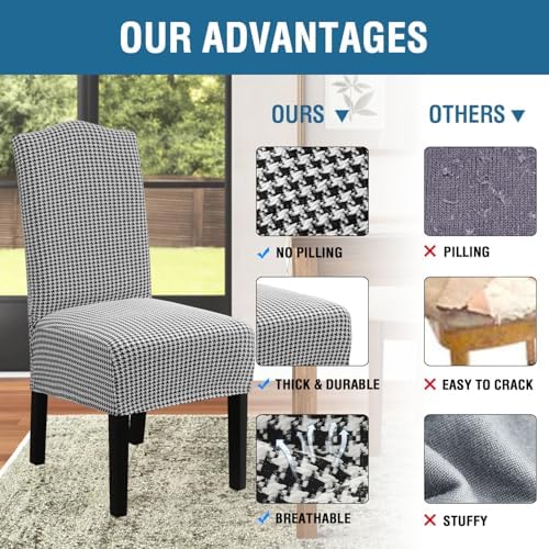 HVERSAILTEX Dining Chair Covers 4-Pack Stretchable