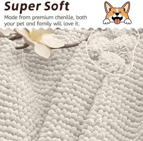 Arfntevss Plush L Shape Sofa Cover for Sectional Couch 2 Pieces 1
