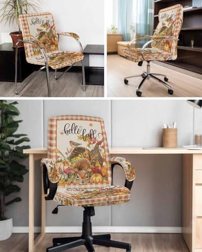 Office Chair Cover with Stretchable Armrests