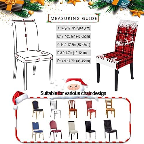 LIPOR 6 Piece Christmas Chair Covers Set
