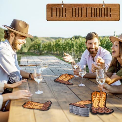Henoyso 100 Pcs Cowboy Boot Napkins Party Decorations