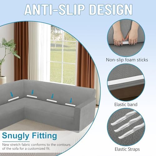 Jacquard L Shape Sofa Slipcover for Sectional Couch