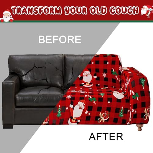 Luxudecor Christmas Sofa Cover Stretch Slipcover