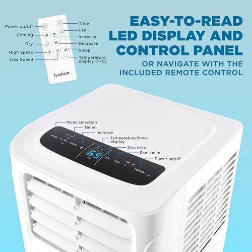 Ivation 9000 BTU Compact Portable Air Conditioner
