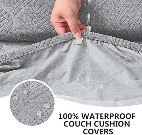 Genina Waterproof Couch Cushion Cover - L Shape Chaise Lounge Fit