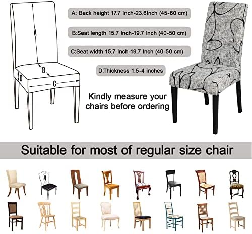 JQinHome Dining Chair Covers Set of 2 Lotus Gray 1