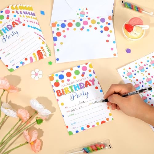 30 Pack Party Invitations with Envelopes and Labels
