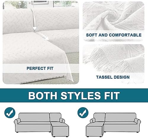 Turquoize 2 Piece Sectional Sofa Covers for L Shape Couch
