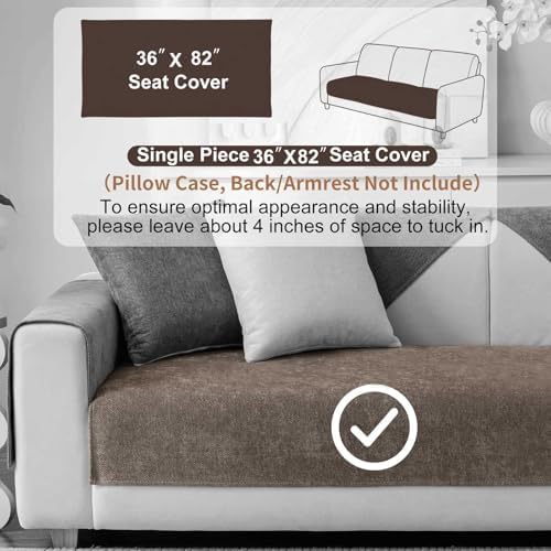 Soft Plush Sofa Cover Washable Non-Slip 36x82 Sectional