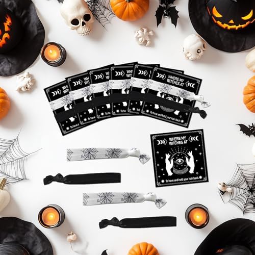 12Pcs Halloween Witch Hair Ties for Girls