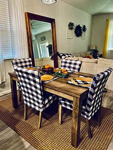 SoulFeel Set of 6 Buffalo Check Chair Covers