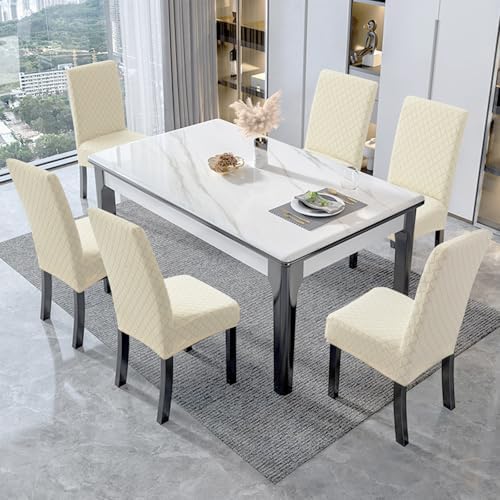 Genina Waterproof Chair Covers 6 Pack for Dining Room