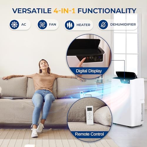 SereneLife 14000 BTU Portable AC with Heating and Dehumidifier