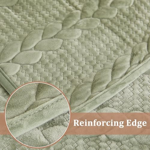 TEWENE Velvet Sofa Covers for Dogs Sage Green 36x36 Inch