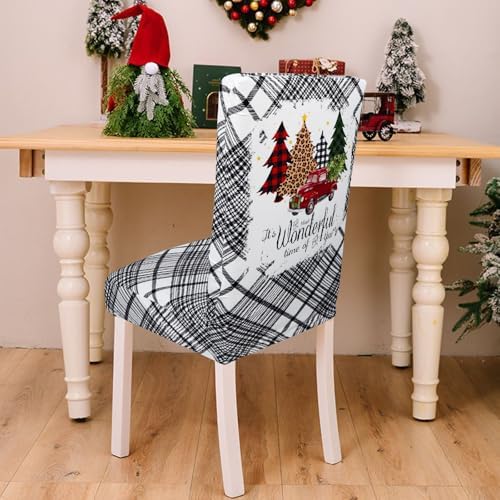Christmas Chair Covers Set of 6 for Dining Room
