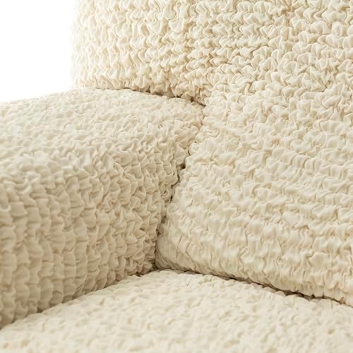 PAULATO Sectional Couch Cover - L-Shape Slipcover - Washable - Cream