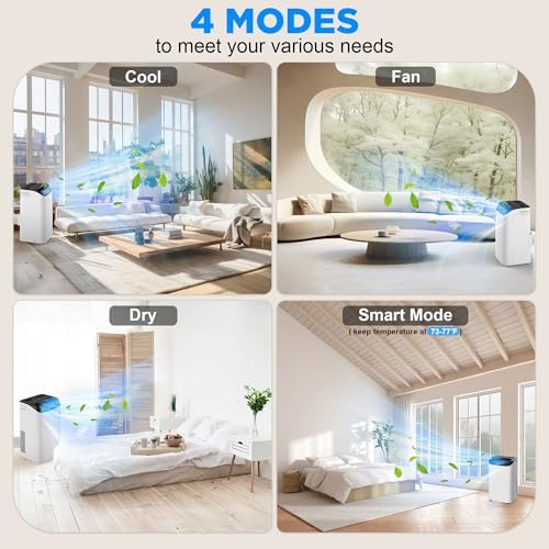 14000 BTU Portable AC with 3-in-1 Cooling Dehumidify Fan