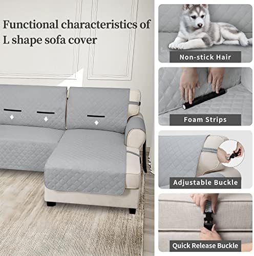 Easy-Going Waterproof Sectional Couch Cover with Chaise