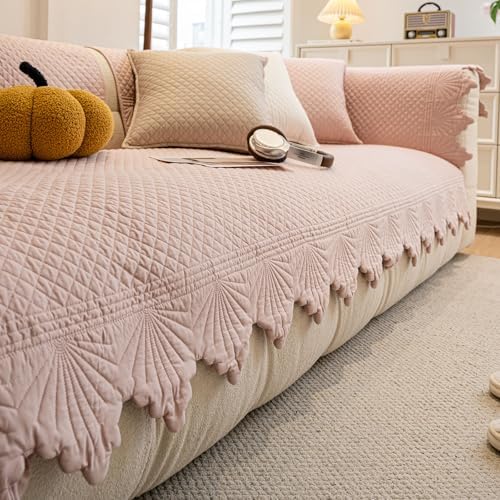Vctops Shabby Chic Quilted Sofa Cover