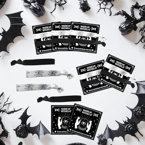 12Pcs Halloween Witch Hair Ties for Girls