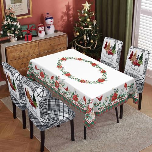 Christmas Chair Covers Set of 6 for Dining Room