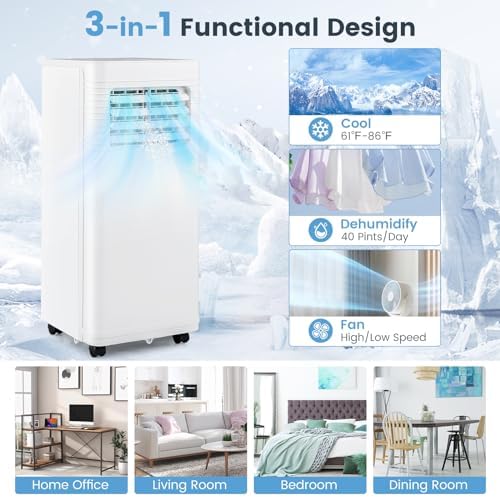 KOTEK Portable AC Unit 8000 BTU 250 SqFt Cooling