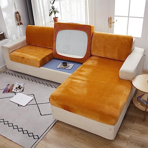 MIFXIN Velvet Sofa Slipcover with Elastic Bottom