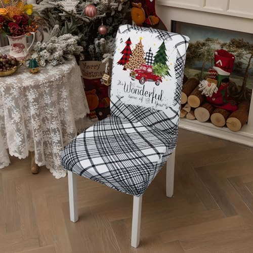 Christmas Chair Covers Set of 6 for Dining Room