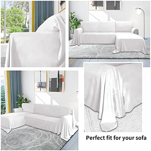 Easy-Going Velvet Sectional Couch Covers for Living Room 1