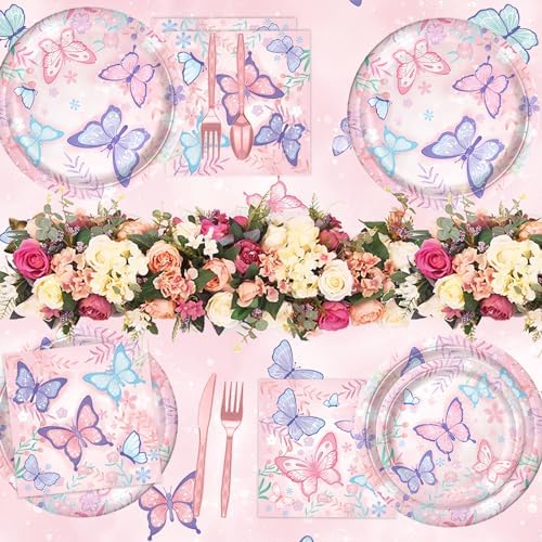 178 PCS Butterfly Birthday Party Supplies Kit
