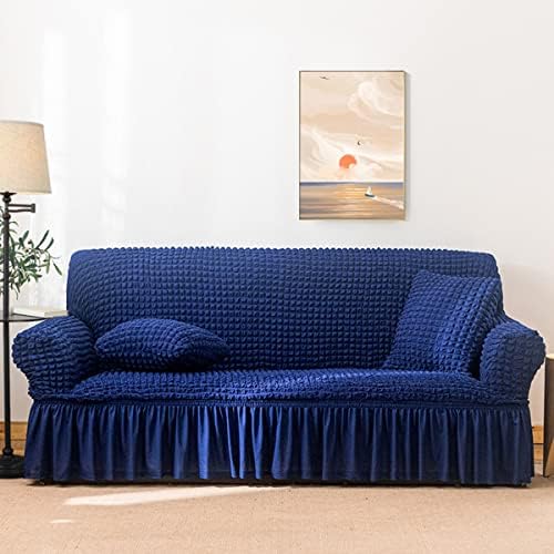 Qubjus Stretch Sofa Slipcover with Elastic Bottom and Skirt