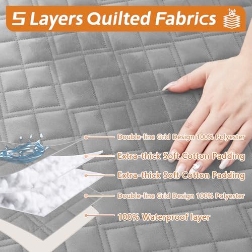 Waterproof L Shape Sectional Couch Cover for Dogs