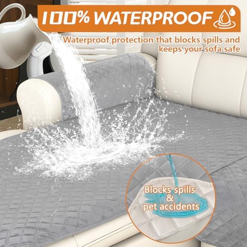 Waterproof L Shape Sectional Couch Cover for Dogs