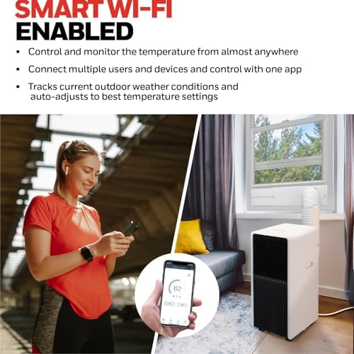 Honeywell 13500 BTU Slim Smart WiFi Portable AC with Fan and Dehumidifier
