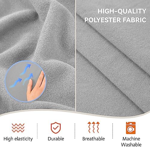 KEKUOU 4 Piece Stretch Couch Covers for 3 Cushion Sofa Pet Friendly