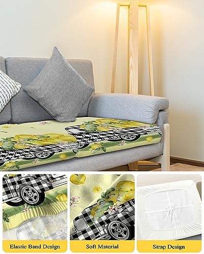 Summer Lemon Stretch Sofa Cushion Covers 1PCS 1
