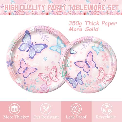 178 PCS Butterfly Birthday Party Supplies Kit