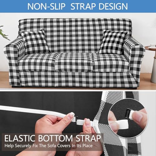 Keyroal Stretch Printed Sofa Cover Set 6-Piece 1