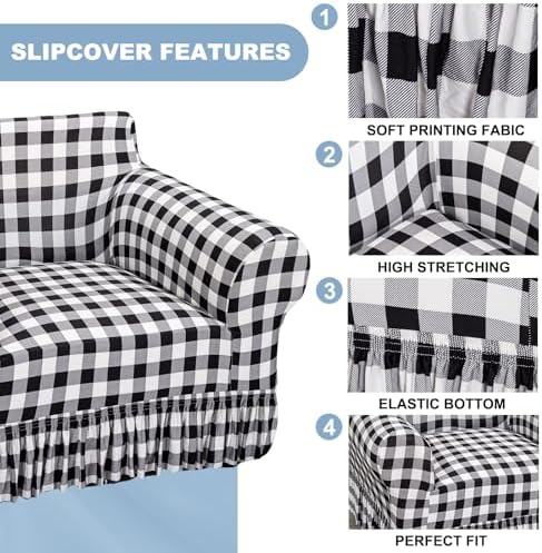 GOSTADY Stretch Sofa Cover for 3 Cushion Couch