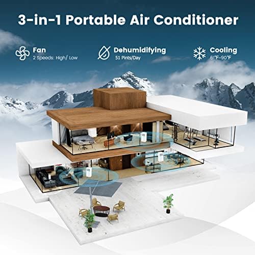 PETSITE 10000 BTU Portable Air Conditioner with Remote Control