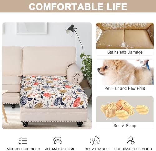 SearchI Stretch Printed Sofa Cushion Covers with Elastic Bottom