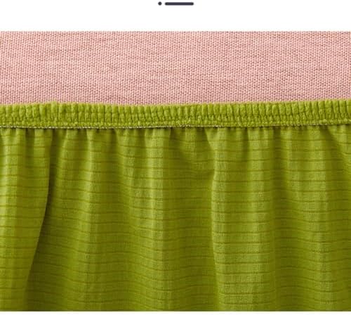 Hixingo Stretch Armless Futon Cover Elastic Bottom with Soft Check Pattern Pink