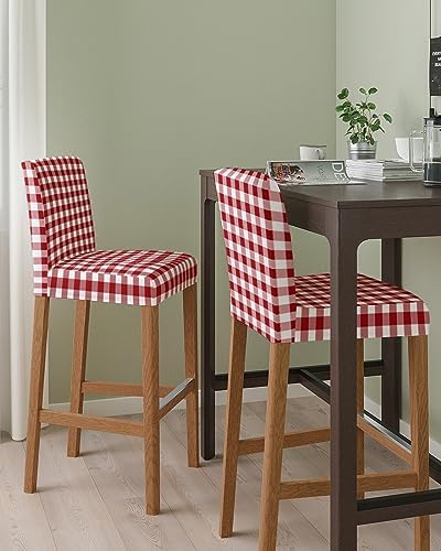 Farmhouse Buffalo Plaid Bar Stool Covers Set of 2